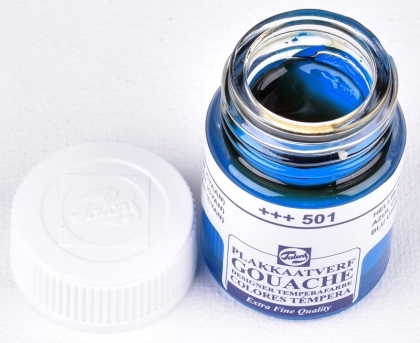 cyan gouache