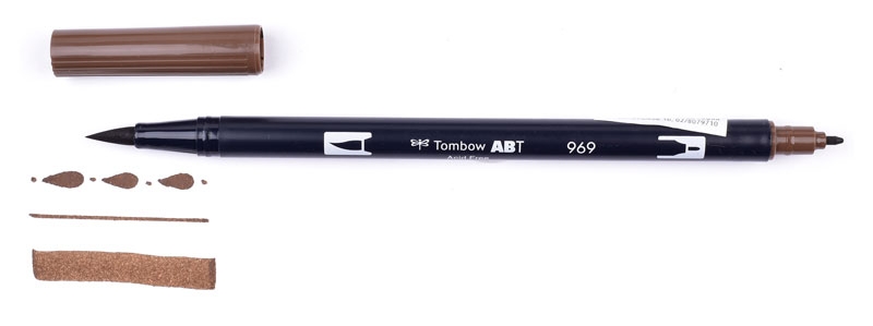 Tombow ABT 969 Dual Brush Pen - Chocolate