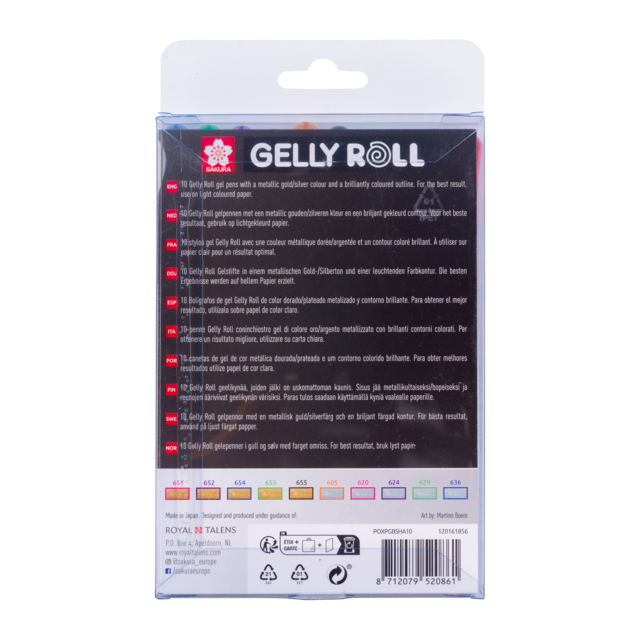 Set 10 penne gel Gelly - Metal