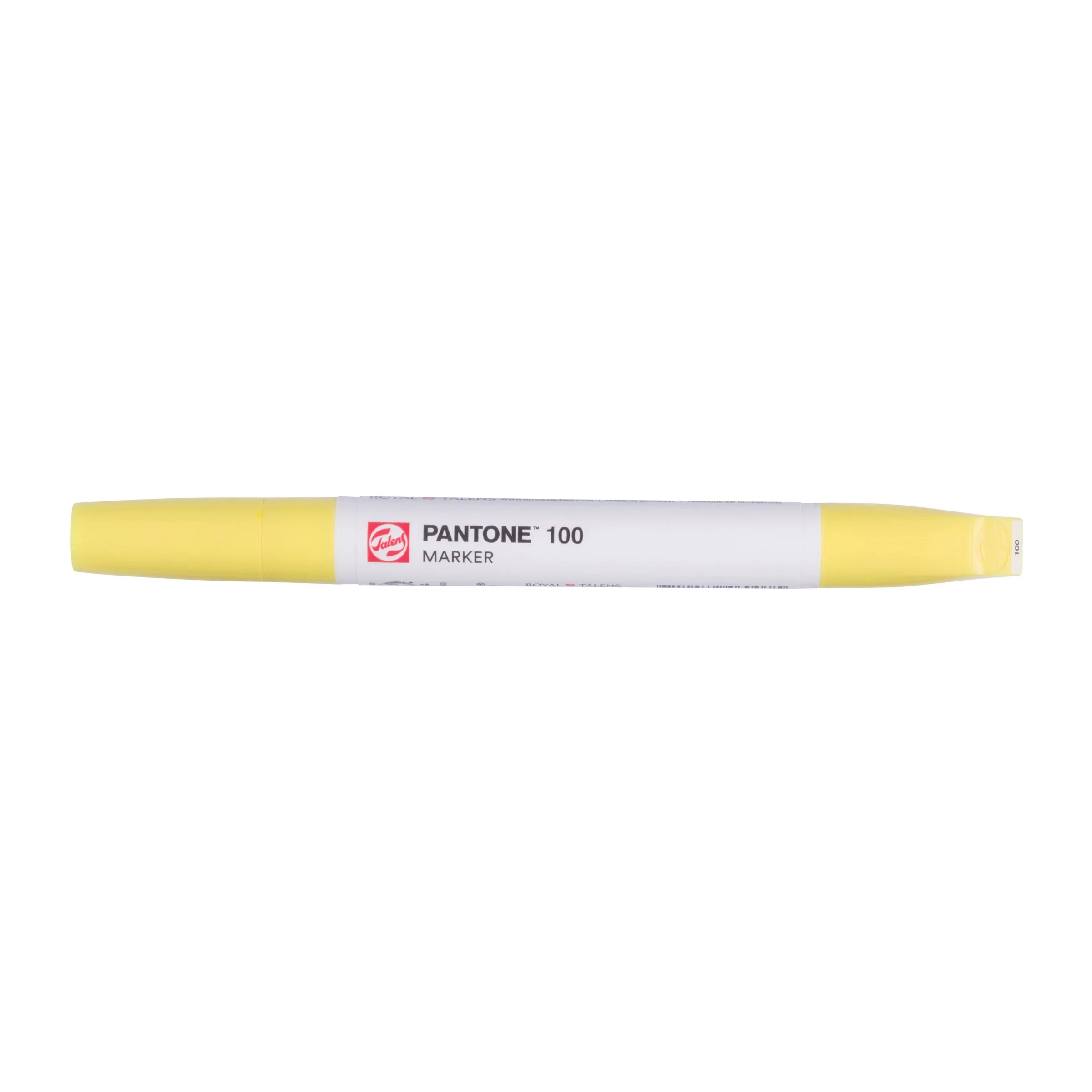 Dual Tip Brush Pen : Talens, Pantone : Waterproof Pigment Ink : Yellow :  100